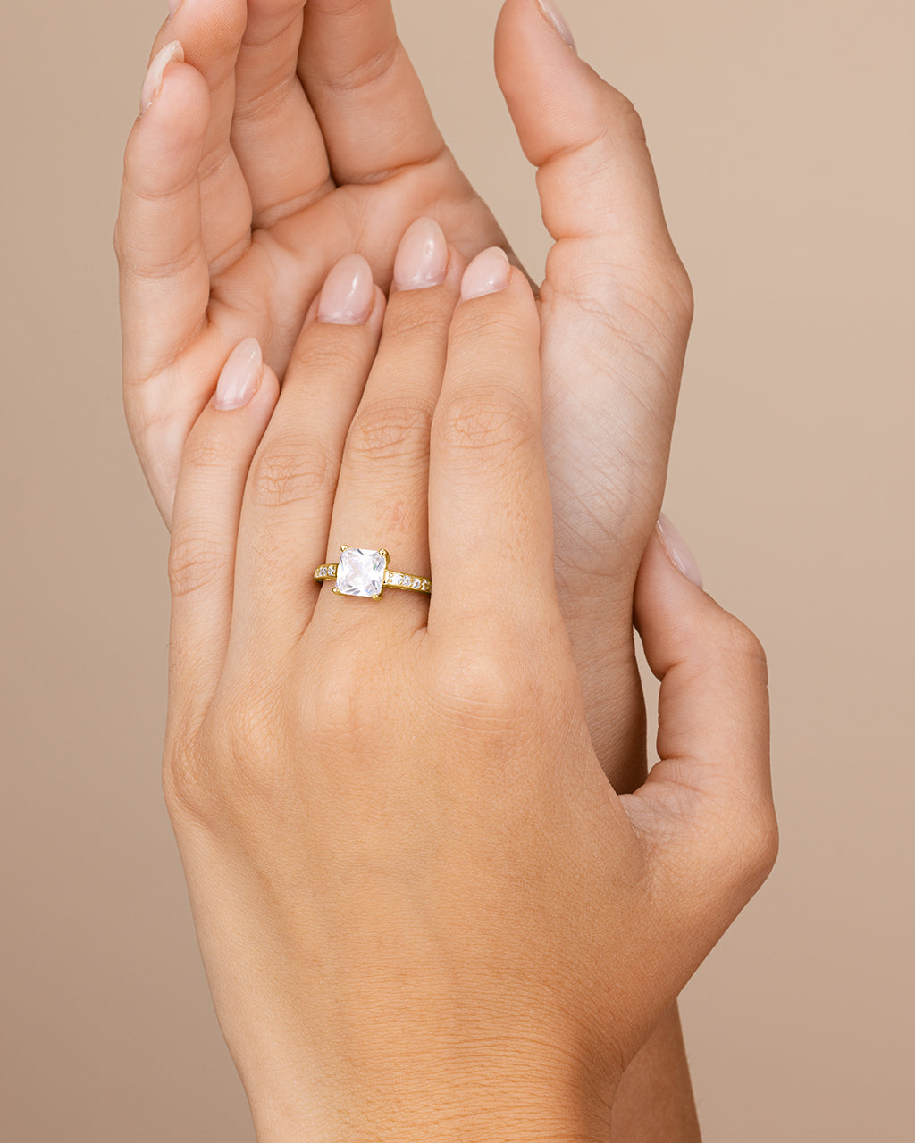 Princess Cut CZ Promise Ring - view 7