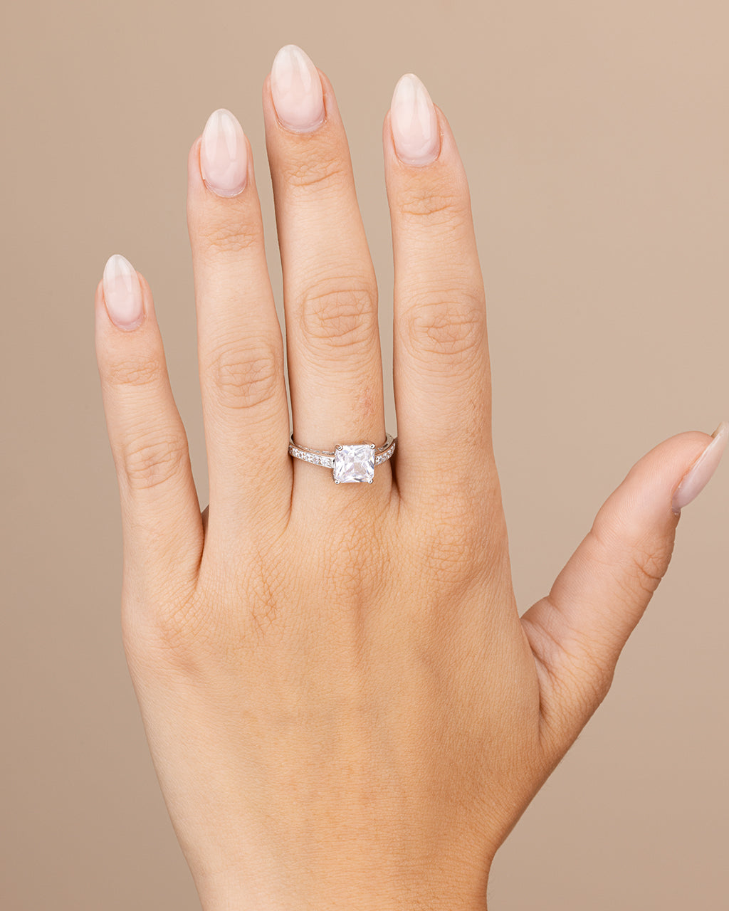 Princess Cut CZ Promise Ring - view 5