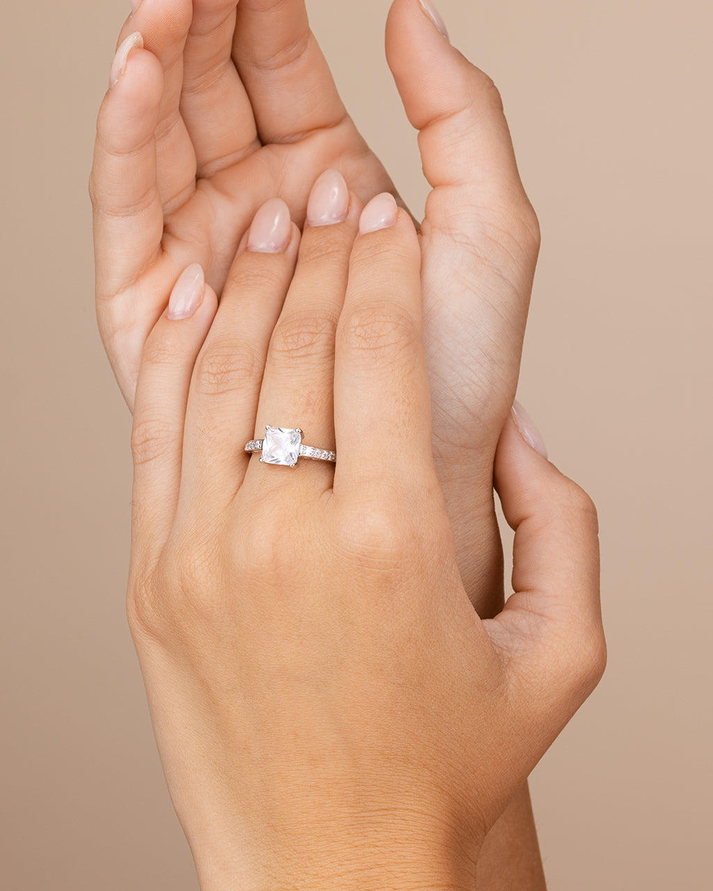 Princess Cut CZ Promise Ring - view 3