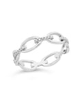 Open Chain Link Ring in Silver