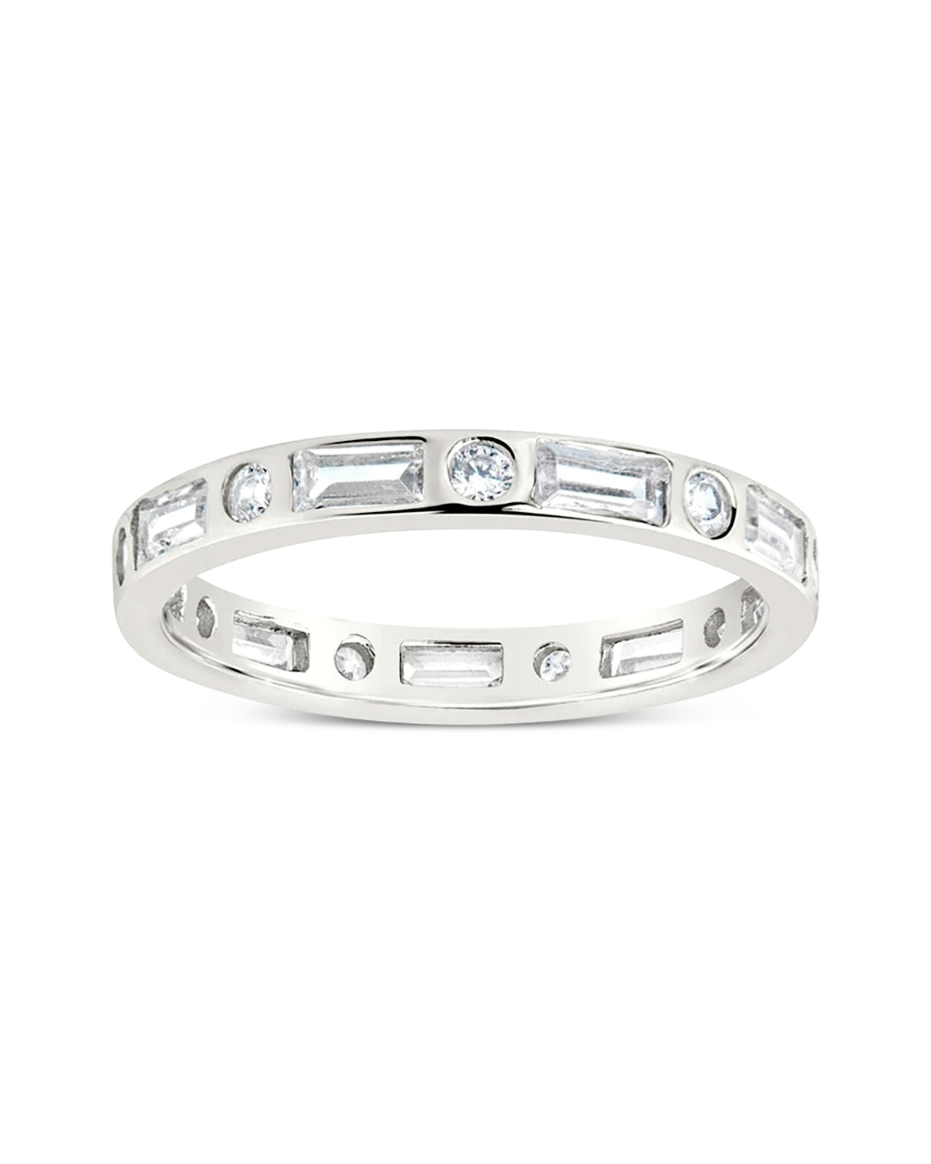 Ethel CZ Band Ring in Silver