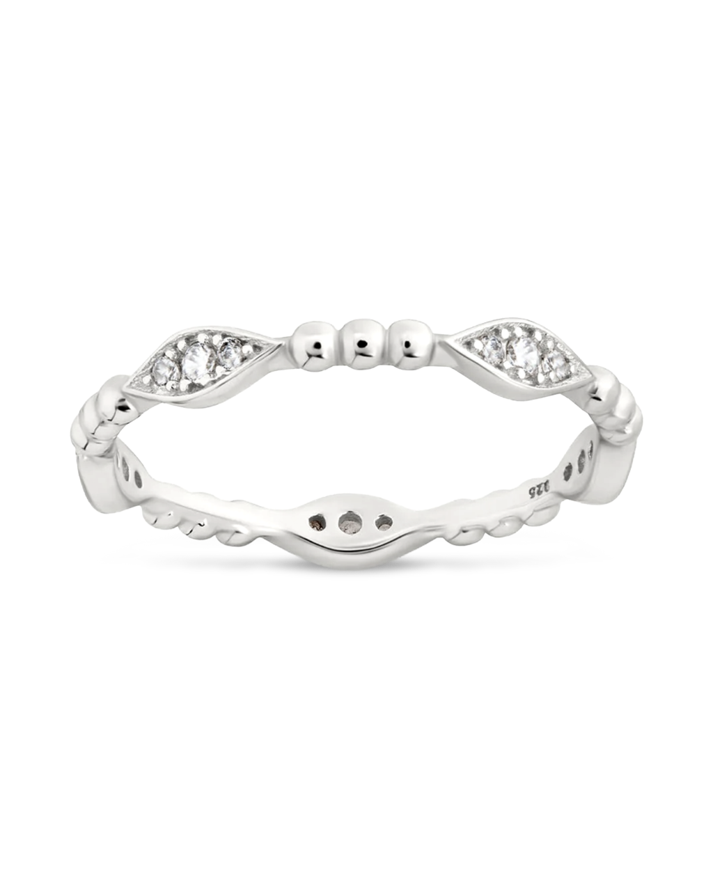 Lydia CZ Bubble Ring in Silver