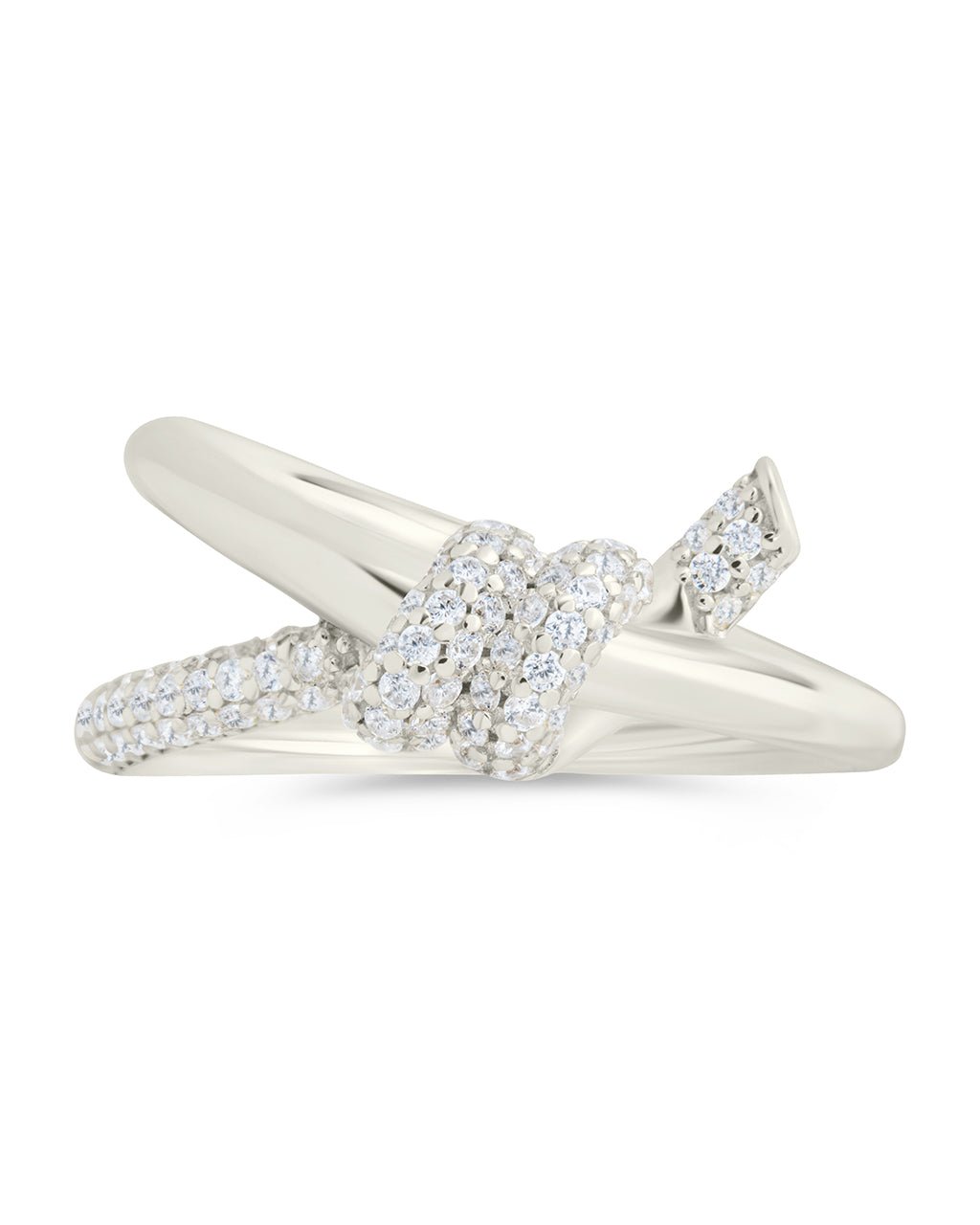 Irene CZ Twisted Ring in Silver