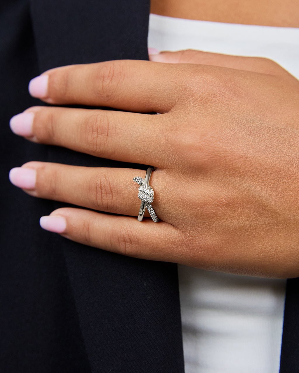Irene CZ Twisted Ring - view 2