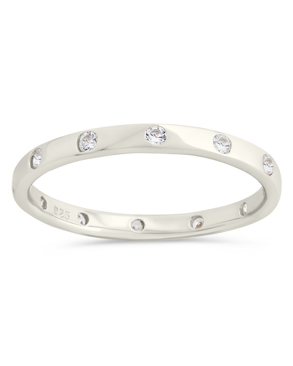 Mindy CZ Studded Ring in Silver