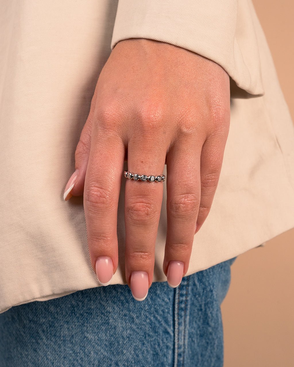 Trisha CZ Bezel Ring - view 2