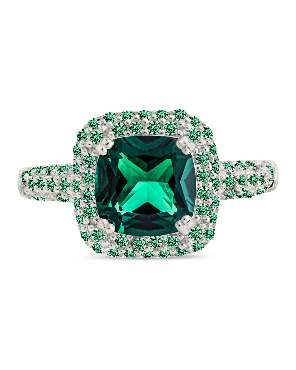 Emerald CZ Legacy Ring - view 4