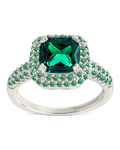 Emerald CZ Legacy Ring in Silver