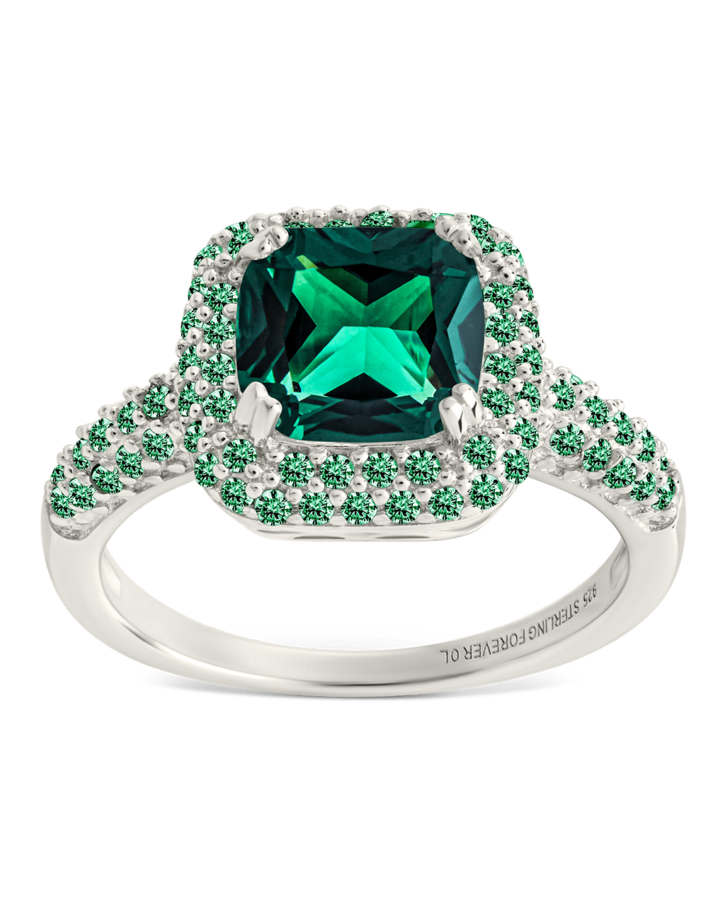 Emerald CZ Legacy Ring in Silver