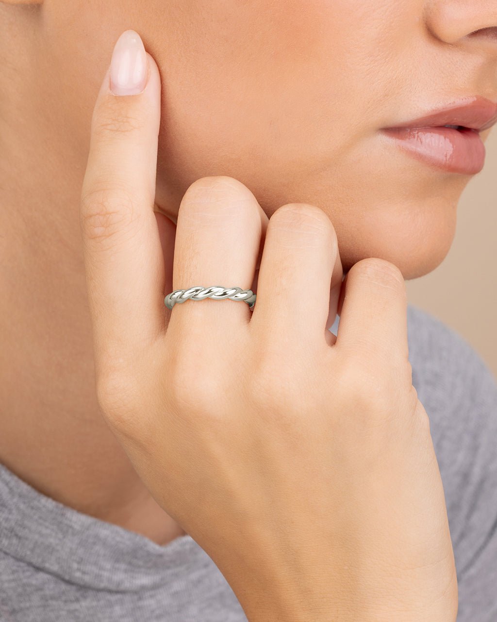 Nixie Twist Band Ring - view 2