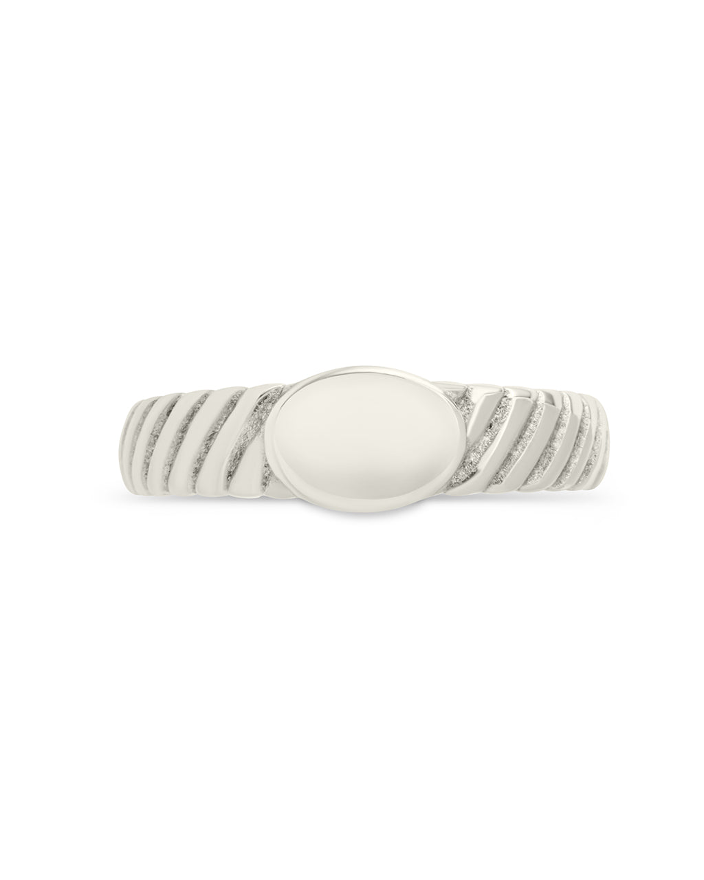 Dixie Ribbed Signet Ring - view 8