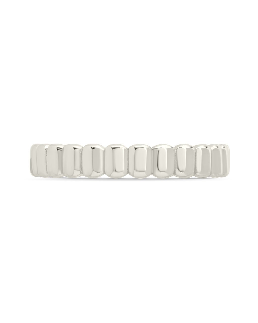Stacey Textured Band Ring in Silver