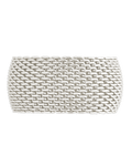 Wide Mesh Ring in Silver