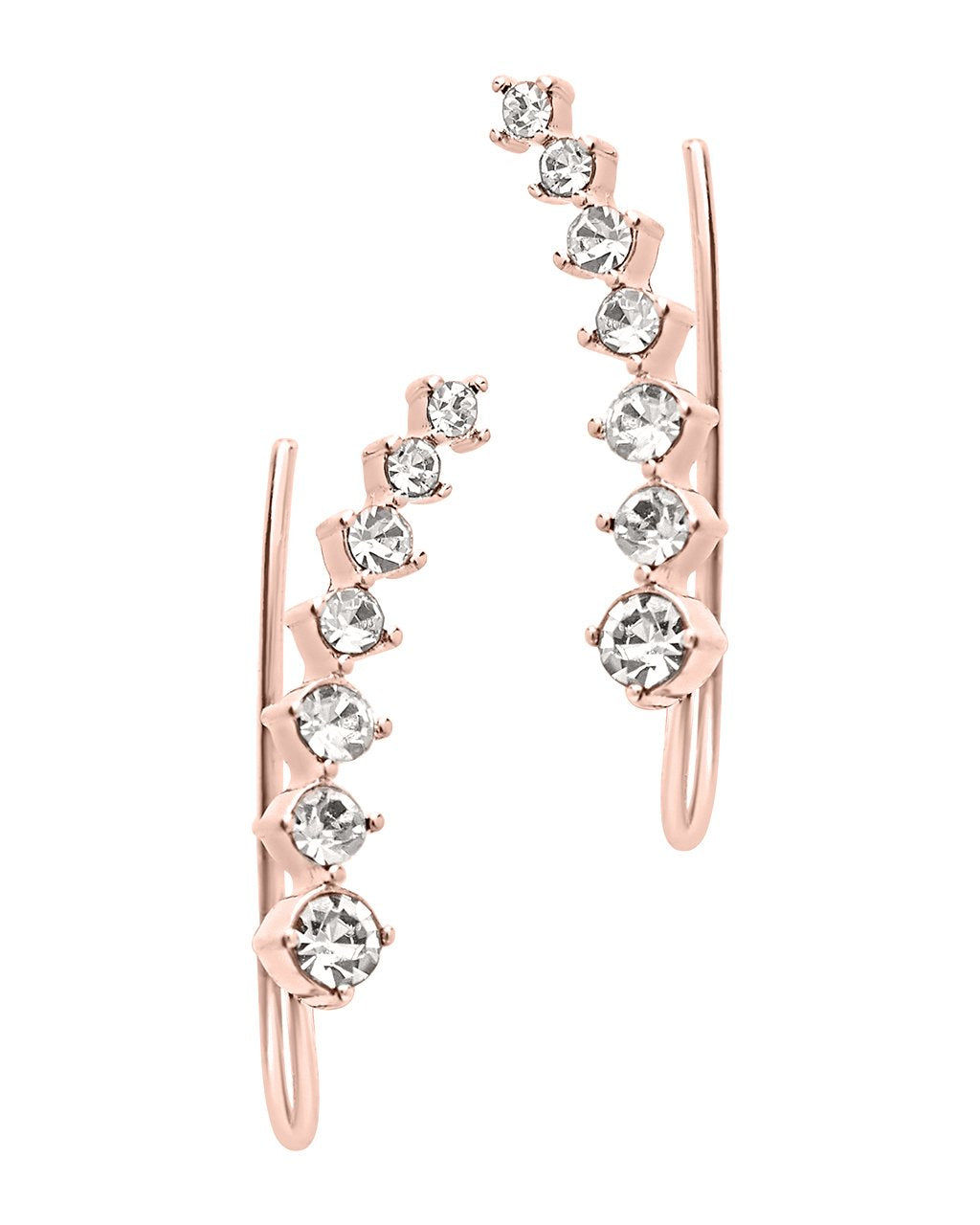 Graduated CZ Crawler Earrings - view 5