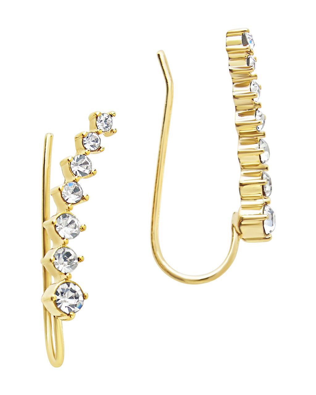Graduated CZ Crawler Earrings - view 7
