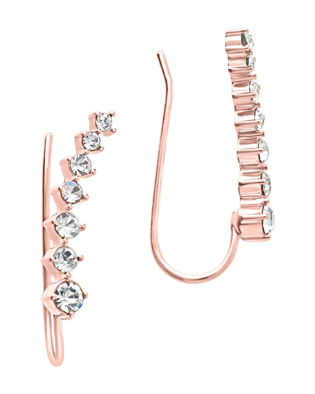 Graduated CZ Crawler Earrings - view 9
