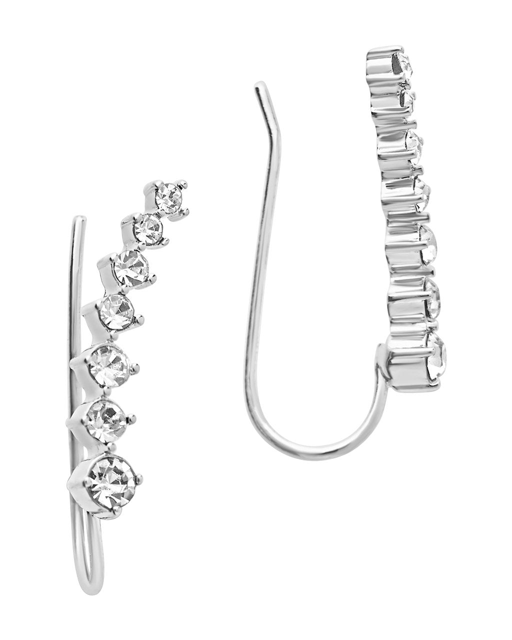 Graduated CZ Crawler Earrings - view 8