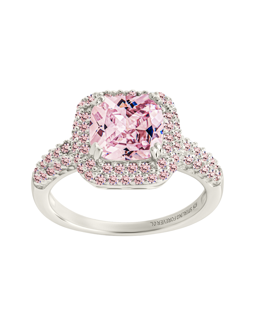 Pink CZ Legacy Ring in Silver