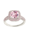 Pink CZ Legacy Ring in Silver