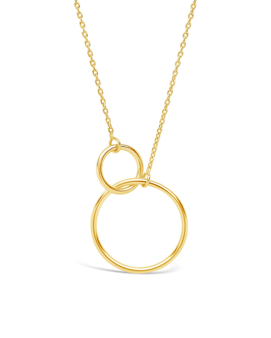 Interlocking Open Circle Pendant in Gold