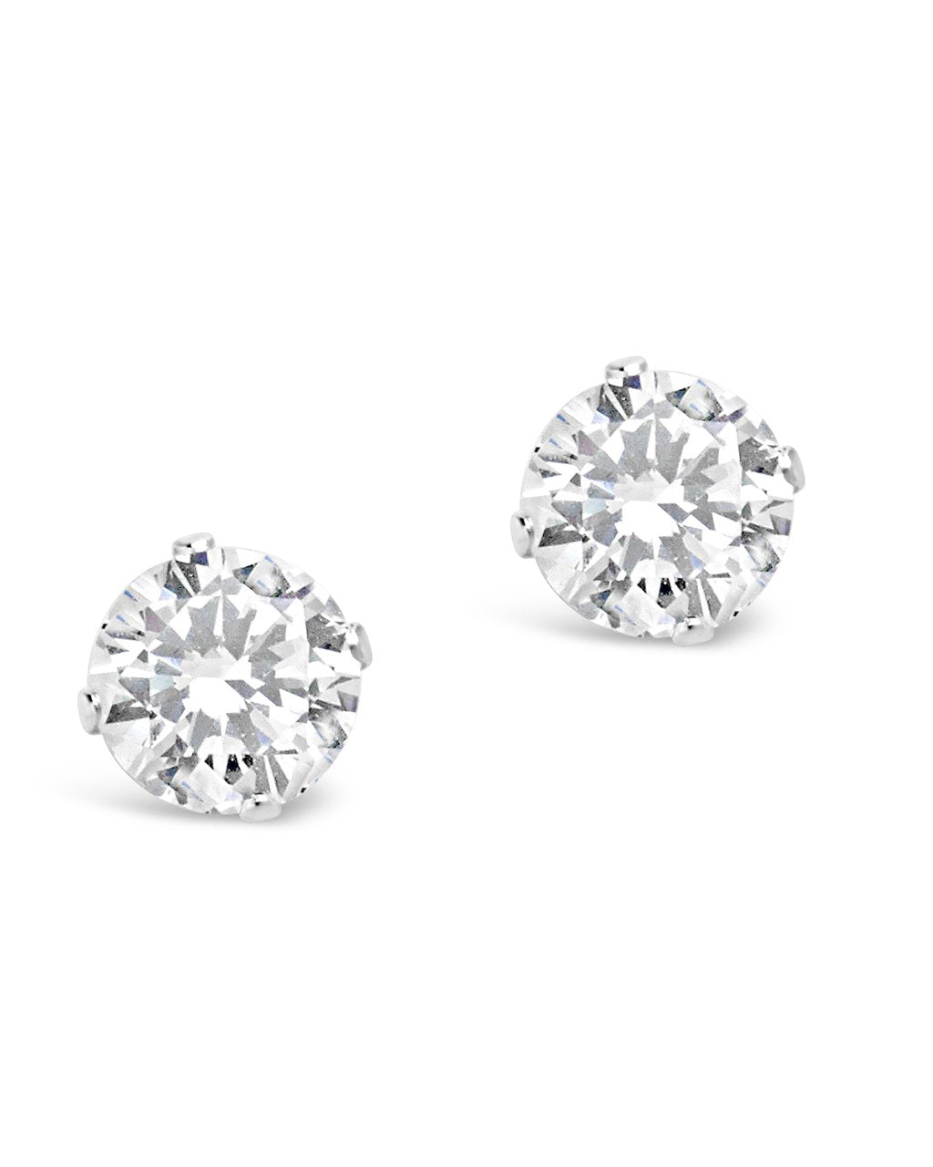 5mm CZ Stud Earrings in Silver