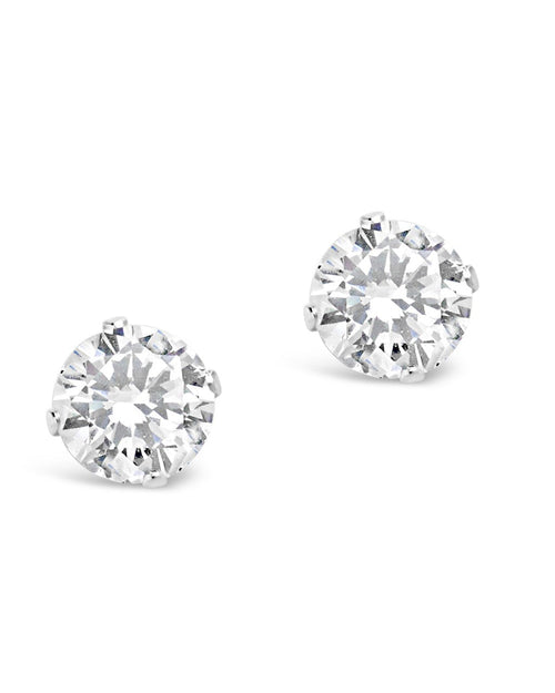 5mm CZ Stud Earrings in Silver