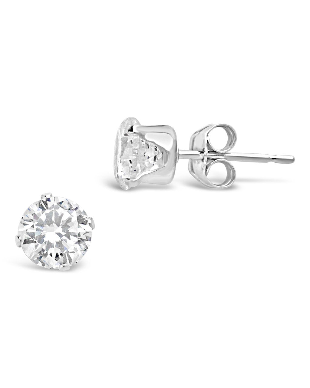 5mm CZ Stud Earrings - view 6