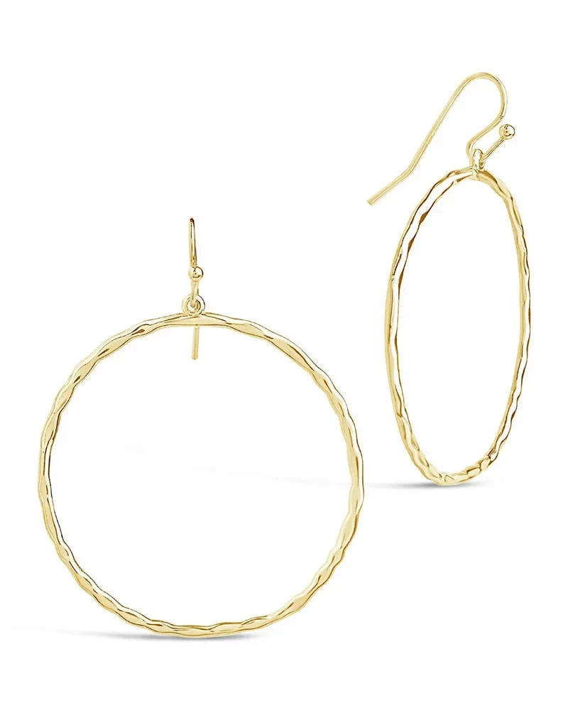 Gold and Silver Dangle Earrings in Gold