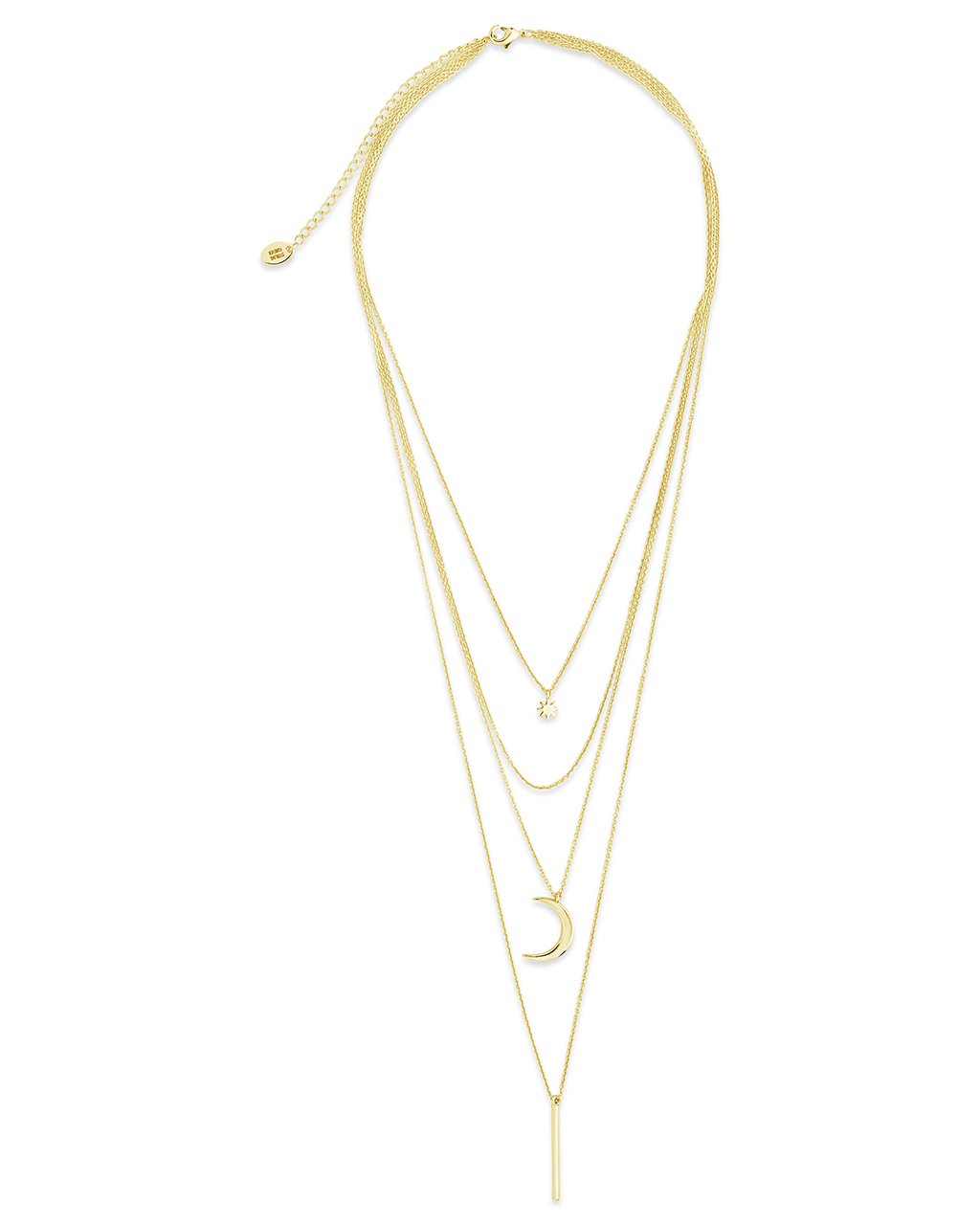 Crescent & Bar Multi Layer Necklace - view 6