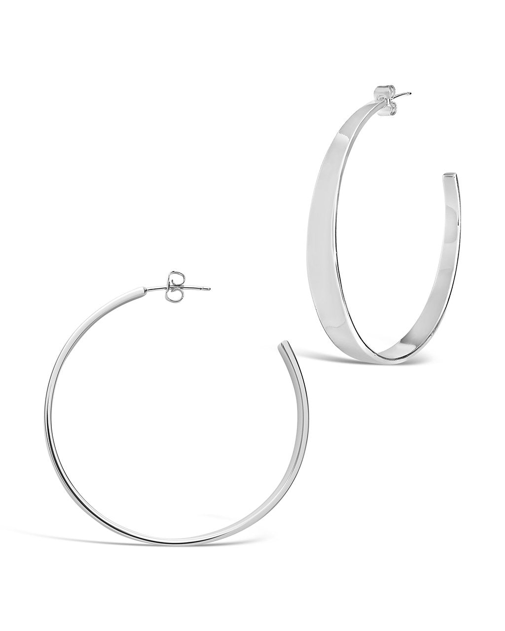 Graduating Hoop Earrings in Silver