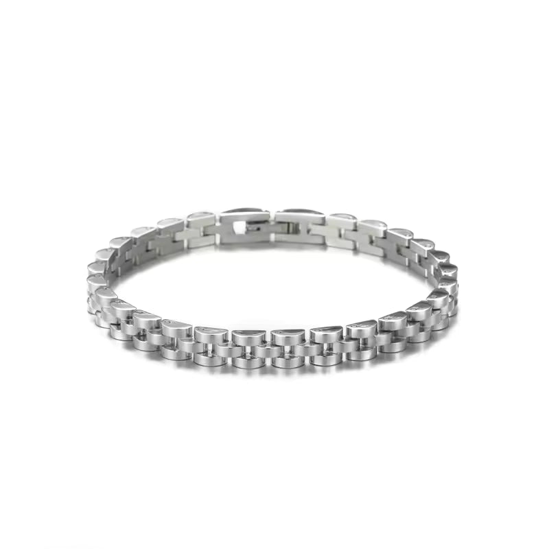 Dainty Thin Watch Chain Bracelet in Silver