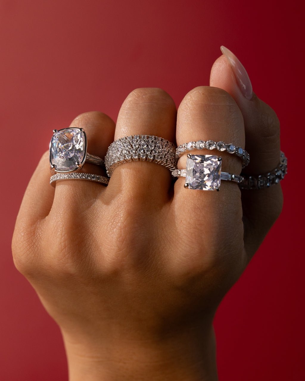 Yvonne CZ Stacking Ring - view 3