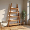 A-Frame Ladder Shelf With Open Tiers For Bathroom