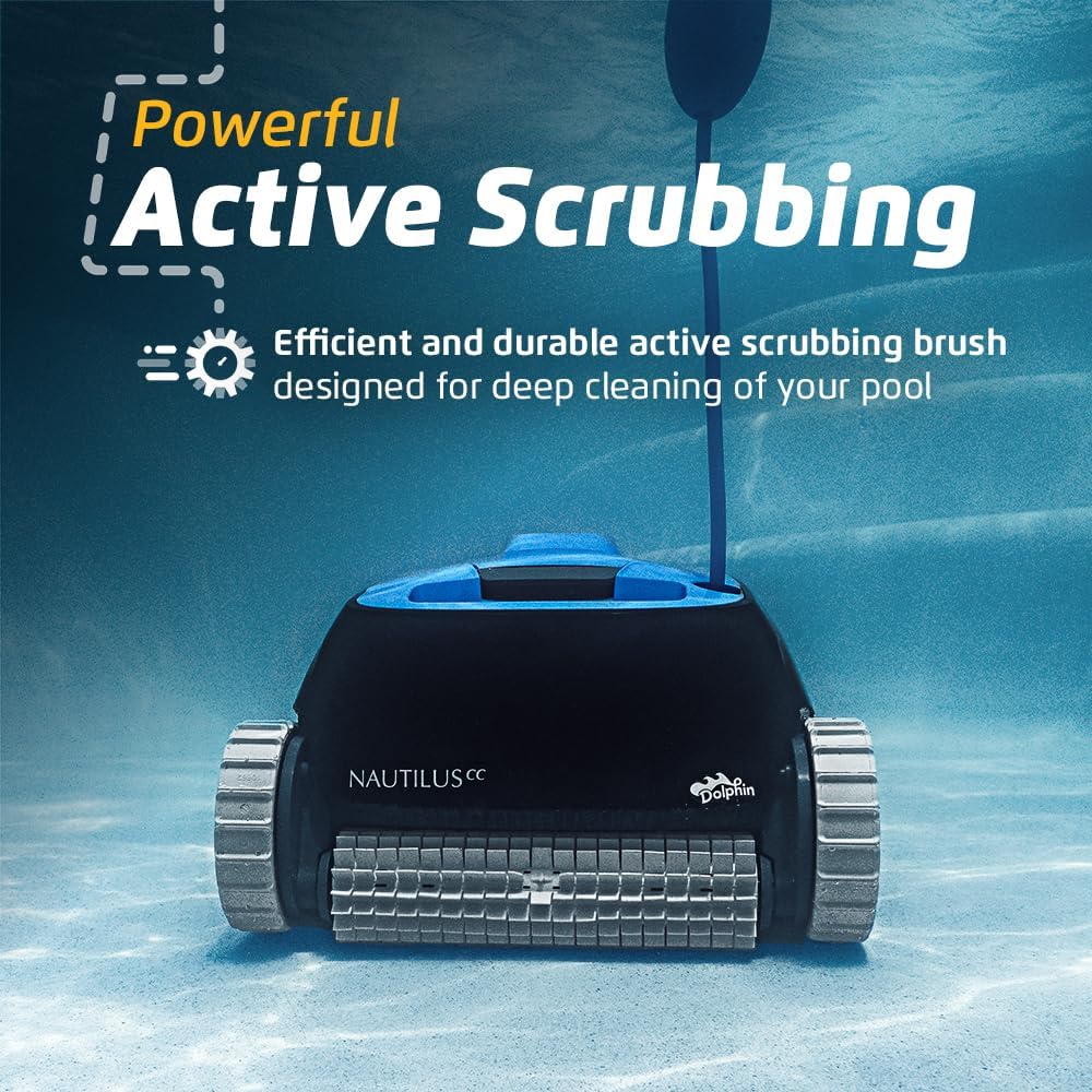 Dolphin Robotic Pool Vacuum Cleaner For Pools Up To 33 ft, Wall Climbing - Nautilus CC 99996113-US