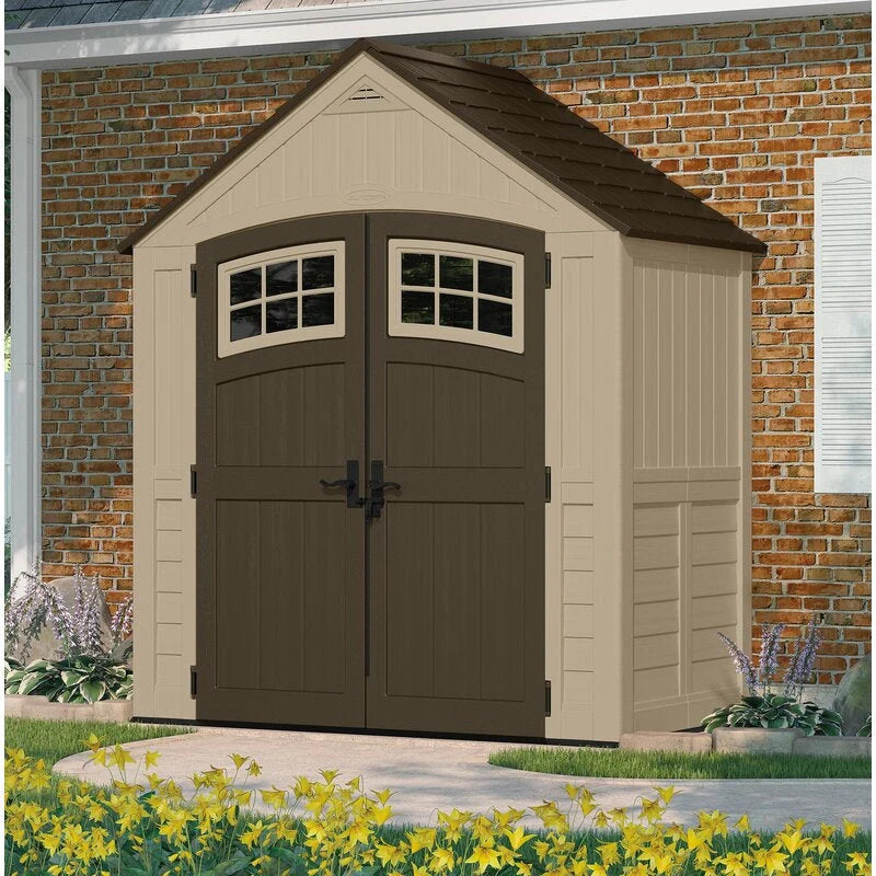Sutton Outdoor Plastic Storage Shed 7 ft 5 in W x 4 ft D