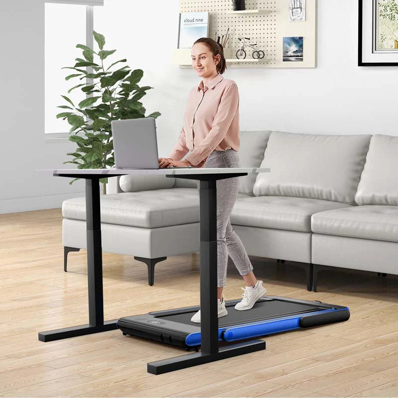 GYMAX 2-in-1 Folding Under Desk Treadmill With Speaker, App And Remote Control - 2.5HP