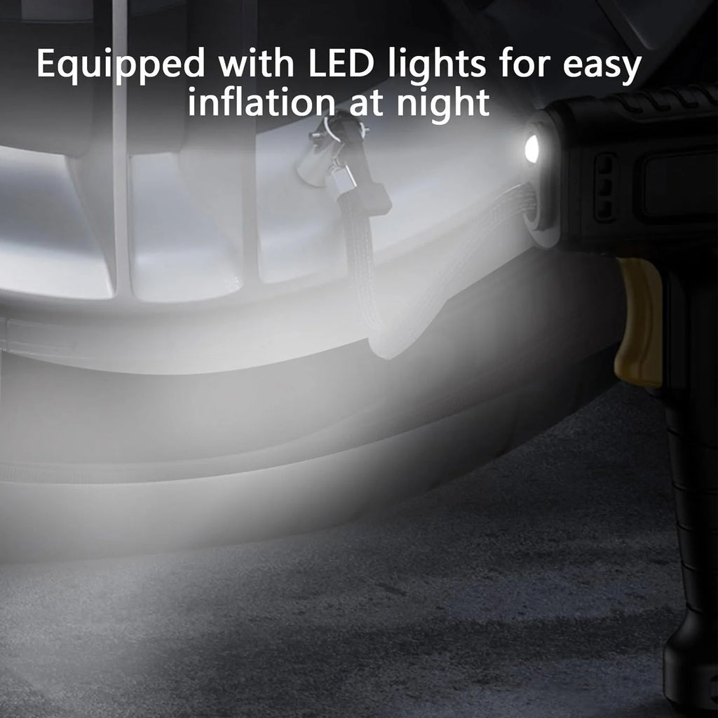 Gecau Tire Inflator Pump With Emergency LED Light, 12V