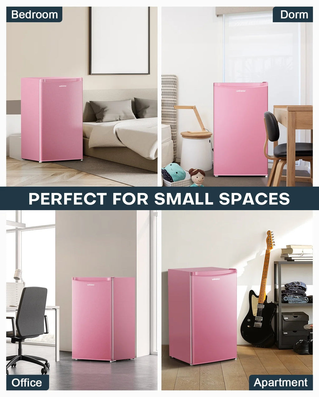 Upstreman 3.2 Cu.Ft. Single Door Mini Refrigerator With Freezer - BR321