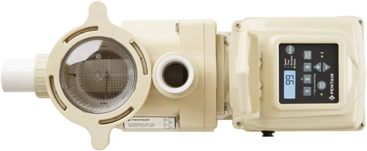 Pentair SuperFlo VS Variable Speed Pool Pump, 1 1/2 Horsepower, 115/208-230 Volt, 1 Phase, Almond - 342001