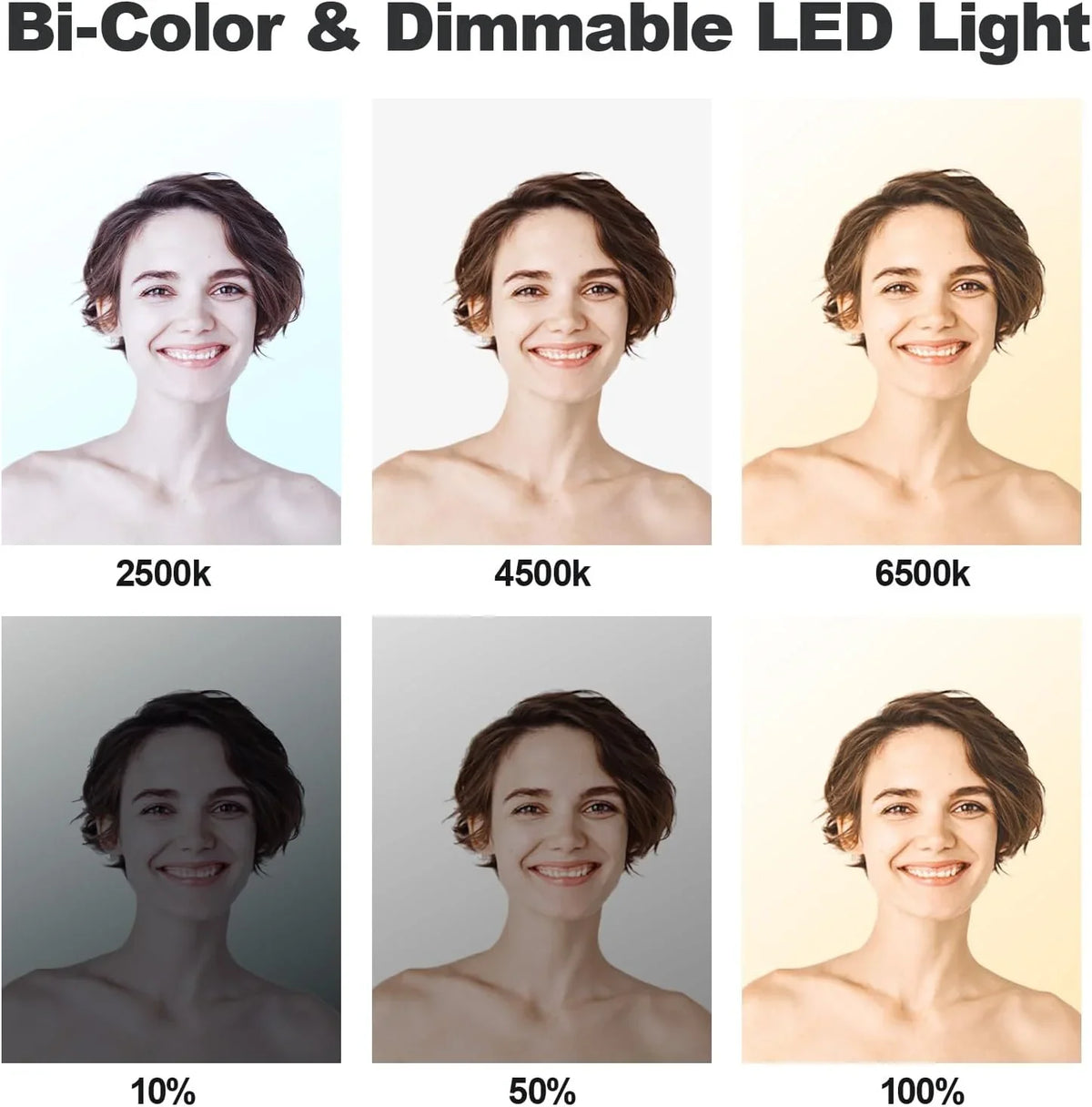 LED Video Light Panels, 15.4 in, 2 Pack, 45W, 3000K-8000K Bi-Color - D50