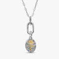 Rose Medallion Charm Necklace Set