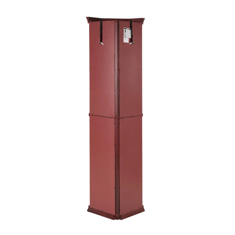 Corner Curio Display Cabinet With Lights, Mirrored Back And 6 Tempered Glass Shelves