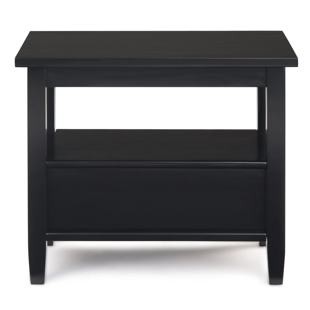 Solid Wood Narrow Side Table, 14 in Wide, 24 in D x 14 in W x 20 in H