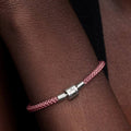 Shimmering Pink Cord Bracelet