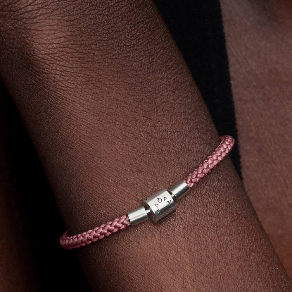 Shimmering Pink Cord Bracelet