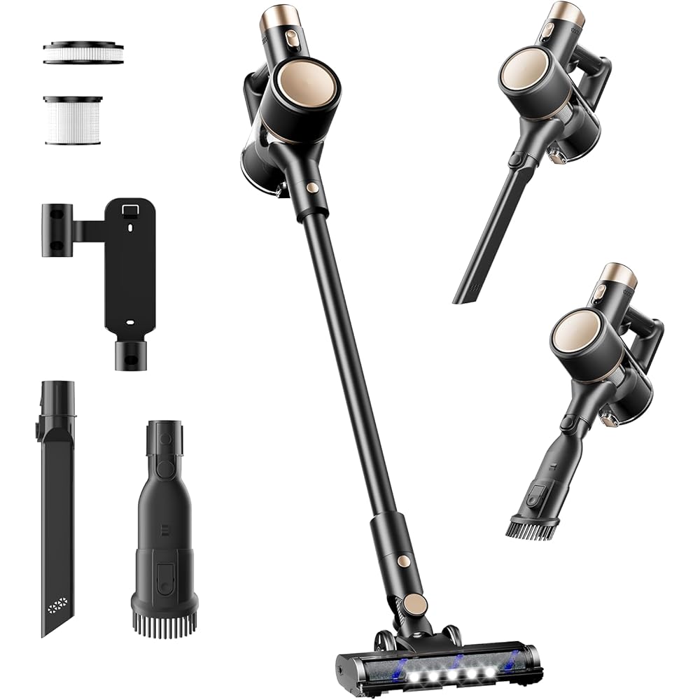 ZAFRO Cordless Stick Vacuum Cleaner, 600mL Dustbin, 2 Cleaning Modes
