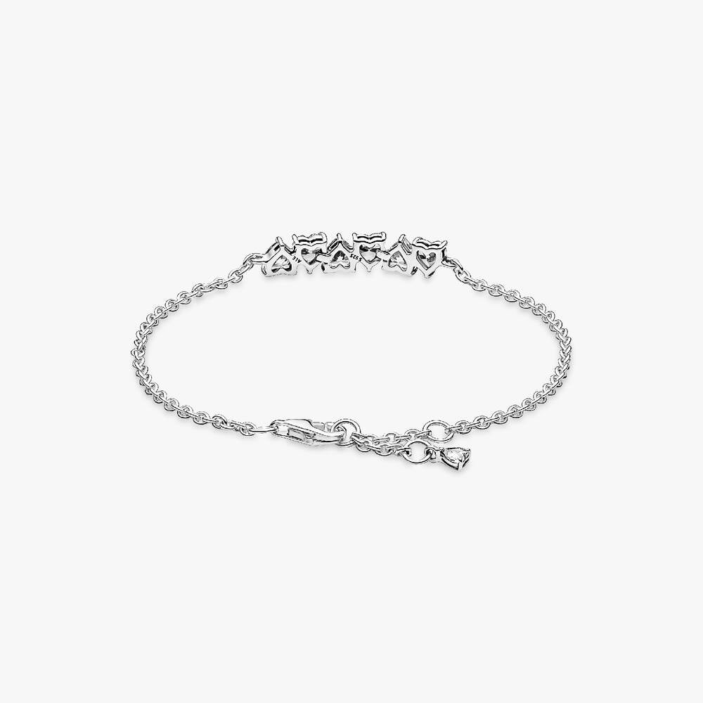 FINAL SALE - Sparkling Endless Hearts Chain Bracelet