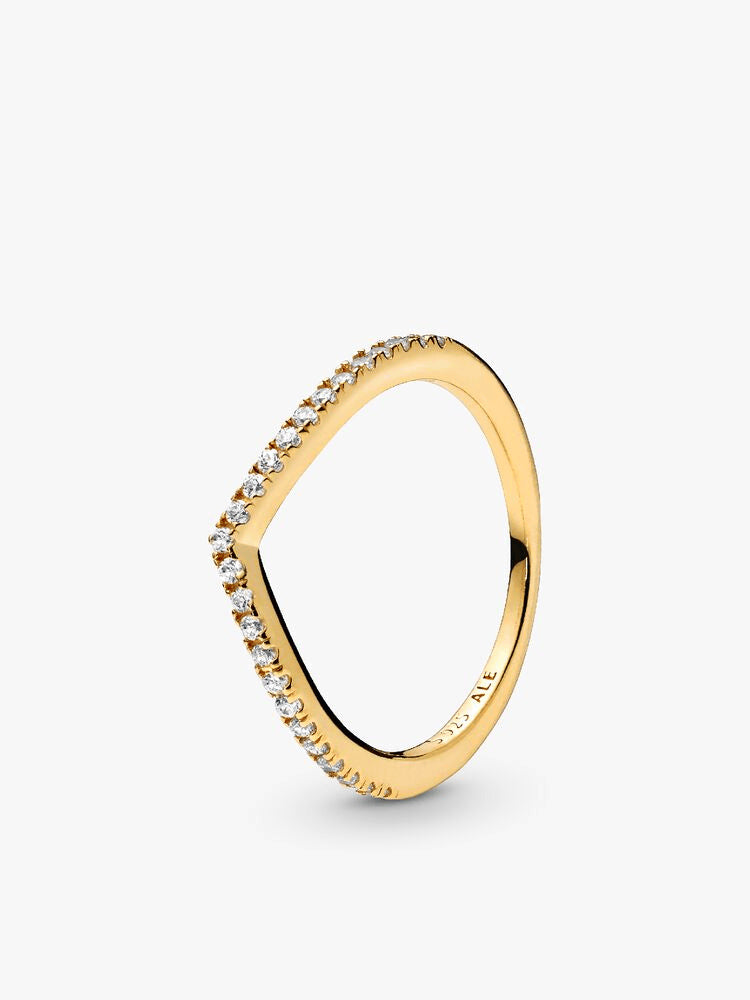 Sparkling Wishbone Ring