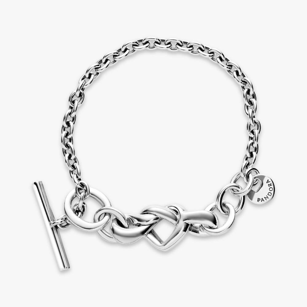 FINAL SALE - Knotted Heart T-Bar Bracelet