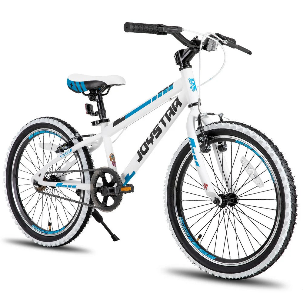Kids' Single-Speed Mountain Bike, 20-Inch/24-Inch - White Wall Knobby Tires